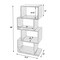Homeroots 48" Dark Brown Wood Three Tier Bookcase 389559 - alternate 6