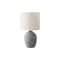 Monarch Specialties Lighting, 17"h, Table Lamp, Grey Ceramic, Ivory / Cream Shade, Contemporary, Modern I 9788 - alternate 1
