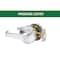 Global Door Controls GAL Series Eiffel Style Heavy-Duty Residential Cylindrical Lever, Grade 2 Passage in Brushed Chrome GAL-1110L-R-626 - alternate 1