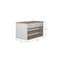 Homeroots White And Brown Two Tone Wooden Kitchen Island With 3 Drawers 380616 - alternate 5