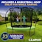 Campior 8ft Pumpkin Trampoline with Inner Enclosure, Safe Curved Poles, UV Mat, Galvanized Springs RMTRMP86GRN - alternate 5
