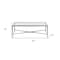 Homeroots 28" Clear And Brown Glass And Aluminum Coffee Table 565088 - alternate 9