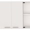 Homeroots 59in White Wood Wall Mounted China Cabinet With Six Doors 478214 - alternate 3