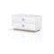 Homeroots 19" White Solid and Manufactured Wood Two Drawer Nightstand 491582 - alternate 1