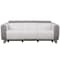 Homeroots 88" Gray and White Polyester Blend Reclining USB Sofa And Toss Pillow With Gray Legs 559216 - alternate 1
