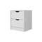 Homeroots 19" White Wood Two Drawer Nightstand with Integrated Tech 518175 - alternate 4