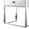 Homeroots 71" White Stainless Steel and Wood Three Tier Etagere Bookcase with A Drawer 544736 - alternate 8