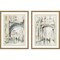 Homeroots Set Of Two Watercolor Arches I Silver Framed Print Wall Art, 2PK 416405 - alternate 1