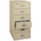 Fireking Fire-Resistant Card Check Note File Cabinet, 6 Drawer, Parchment, 52-3/4 in H 6-2552-CPA - alternate 3