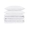 Homeroots White Queen Cotton Blend 1200 Thread Count Washable Duvet Cover Set 528194 - alternate 1