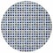Homeroots 8' Navy Blue And Ivory Round Geometric Washable Indoor Outdoor Area Rug 583308 - alternate 6