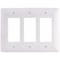 Titan3 Technology 3-Gang Decorator Rocker Plastic Wall Plate, White Textured TPPW-RRR - alternate 1