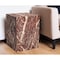 Homeroots 20" Red Marble Square Block End Table 569938 - alternate 1