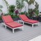Leisuremod Chelsea Modern Outdoor White Chaise Lounge Chair With Red Cushions CLW-77R2 - alternate 7