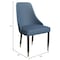 Leisuremod Allure Modern Dining Chair In Yale Blue Fabric and Oak Wood Legs, 2PK AC49BU2 - alternate 6