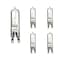 Bulbrite 60W Dimmable Clear T4 Bi-Pin G9 Mini Halogen Light Bulbs, 5PK 860830 - alternate 1