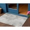 Homeroots 3' X 5' Silver Gray And Ivory Abstract Washable Indoor Outdoor Area Rug 577625 - alternate 1