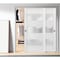 Sartodoors Sliding Closet Frosted Glass 3 Lites Bypass Doors 84 x 80 inches, Lucia 4070 White Silk, Sturdy Rai LUCIA4070DBD-WS-84 - alternate 7