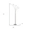 Homeroots 72" Nickel Five Light Led Arc Floor Lamp 526279 - alternate 4