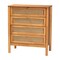 Baxton Studio Jenn Golden Brown Wood Japandi 5-Piece Queen Size Bedroom Set with Distressed-Finished Rattan 253-13897-13946-13946-13947-13948-ZORO - alternate 6