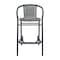 Flash Furniture Lila  Commercial Grade Indoor-Outdoor PE Rattan Restaurant Barstool with Black Aluminum Frame and Footrest in Gray, PK2 2-SDA-AD632032R-GY-GG - alternate 14