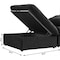 Homeroots Black Linen Blend Modular L Shaped Three Piece Corner Sectional 716928 - alternate 3