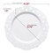 Smarty Had A Party White w/Silver Dots Round Blossom Plastic Dinnerware Set (120 Dinner Plates+120 Salad Plates), 240PK 980-S-VP-CASE - alternate 4