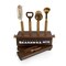 Picnic Time Family Of Brands NFL Seattle Seahawks Sidecar 5-Piece Bar Tool Set, (Acacia Wood) 672-05-508-287-2 - alternate 2