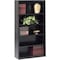Tennsco 5-Shelf Stationary Bookcase, 66"x34-1/2" Black B-66BK - alternate 1
