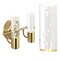 Jonathan Y Bolha 10.75" 2-Light Minimalist Modern Bubble Acrylic/Iron Integrated LED Vanity Light, Brass Gold JYL7223B - alternate 1