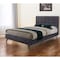 Homeroots Gray and Brown Wood And Tufted Polyester King Bed Frame 486204 - alternate 4
