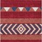 Homeroots 3' X 5' Red White And Navy Blue Southwestern Washable Indoor Outdoor Area Rug 613945 - alternate 7