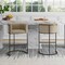 Manhattan Comfort Cosmopolitan Metal Upholstered Barstool in Greige BS015-GE - alternate 5