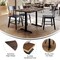 Flash Furniture 48" x 30" Tabletop, Seamless Surface Technology, Dark Brown and 5" x 22" Black Table Height T-Bases ST-REC3048-WBR-T0522-GG - alternate 5