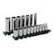 Performance Tool 17 pc. 1/4 in. Dr. Metric Socket Set, Standard and Deep Sockets, CrV W36302 - alternate 1