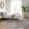 Homeroots 8' Purple Green And Brown Round Floral Washable Indoor Outdoor Area Rug 605297 - alternate 7