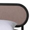Baxton Studio Shirin Mid-Century Beige Fabric and Black Wood Queen 4-Piece Bedroom Set with Two nightstands 255-14152-14151-14149-14149-ZORO - alternate 7