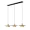 Z-Lite Ludo Matte Black + Modern Gold 3 Light Linear Chandelier 829P12-3L-MB-MGLD-LE - alternate 1