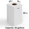 Regal Altair 40 Gallon White Corrugated Cardboard Trash Container with Round-Opening Lid and Trash Bag Liner ZR-TC-2000+LD-2000 - alternate 5