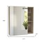 Homeroots 18" Natural Wood Freestanding Bathroom Vanity With White Sink And Medicine Cabinet With Mirror 546367 - alternate 5