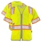 Dome75 Hi-Vis Short Sleeve Safety Vest 2X/3X Class ANSI/ISEA 107-2020 Class 3 , Reinforced Front Zipper DV2533 - alternate 1