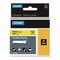 Dymo Rhino Flexible Nylon Industrial Label Tape, 0.5" x 11.5 ft, Yellow/Black Print 18490 - alternate 1
