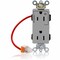 Leviton Straight Blade Receptacle, 5-15R, 15 A, 125V AC, Flush Mount, Self-Grounded M1626-1CG - alternate 1
