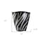 Homeroots 14" Black And Silver Striped Wavy Polyresin Table Vase 468943 - alternate 4