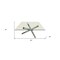 Homeroots 60" Clear and Silver Glass and Metal Cross Leg Base Square Dining Table 555142 - alternate 4