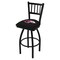 Holland Bar Stool Co 30" Blk Wrinkle Southern Illinois Swivel Bar Stool, Jailhouse Back L01830SouIll - alternate 1