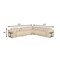 Homeroots Beige Italian Leather Modular L Shaped Six Piece Corner Sectional With Console 534847 - alternate 10