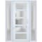 Vdomdoors Front Exterior Prehung FiberGlass Door Frosted Glass / Manux 8002 White Silk / 2 Sidelight Exterior MANUX8002EXD-WS-W14+30+14 x H80-LH - alternate 1