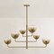 Troy Lighting August 45in wide 6 Light Chandelier in Patina Brass F3745-PBR - alternate 6
