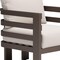 Homeroots 30" Brown Aluminum Outdoor Arm Chair with White Cushion 668767 - alternate 7
